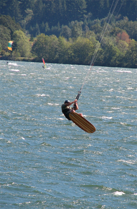 Pete in the air.